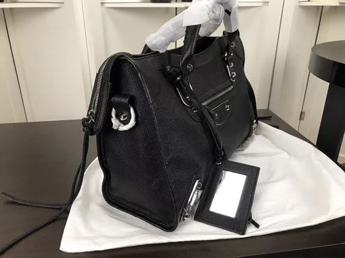 BALENCIAG巴黎世家 原單品質 經典機車 原版山羊皮銀邊 包邊五金款 手提肩背斜挎包  BL1414